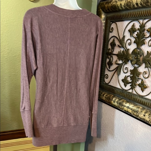 Loft Sweater Women's Mauve V-Neck- longer length Sz S - Picture 3 of 12